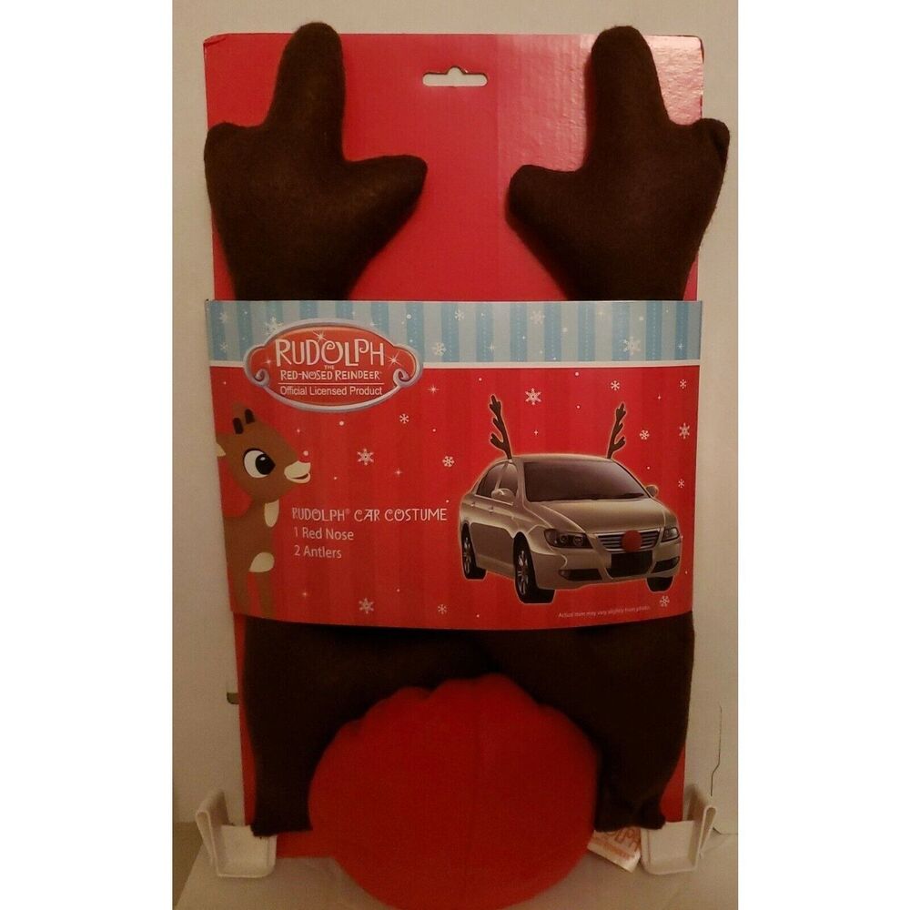 Rudolph Car Costume - Red Nose Antlers - Christmas Season Outfit For The Car